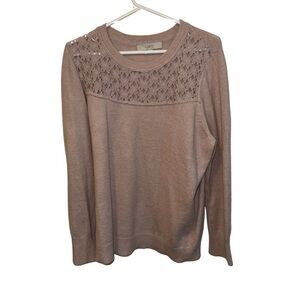 LOFT Women's Sweater in Light Pink